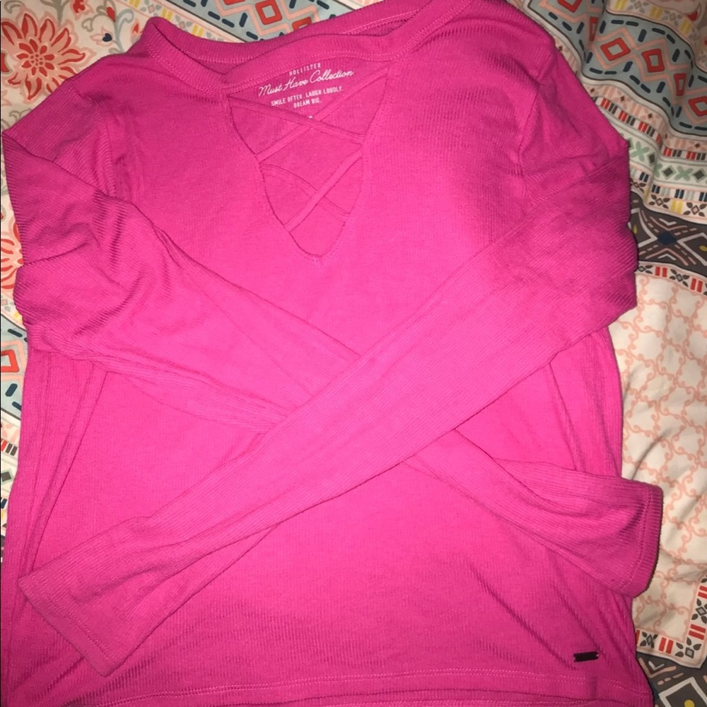 Hollister Pink Cropped Top